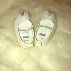 Baby Girl White Shoes with Fluff